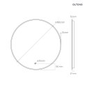 Nordlis Oltens Nordlis lustro 80 cm okrągłe z oświetleniem LED i systemem Klarglas 64109800