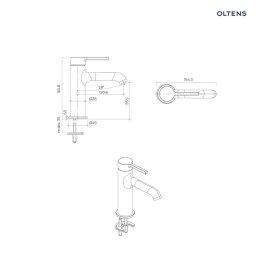 Rann Oltens Rann bateria umywalkowa stojąca chrom 32205100