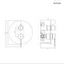 Rann Oltens Rann bateria wannowo-prysznicowa podtynkowa chrom 34111100