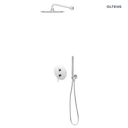 Rann Zestaw Oltens Rann bateria podtynkowa z deszczownicą 25 cm Vindel i kompletem prysznicowym Ume chrom 36630100