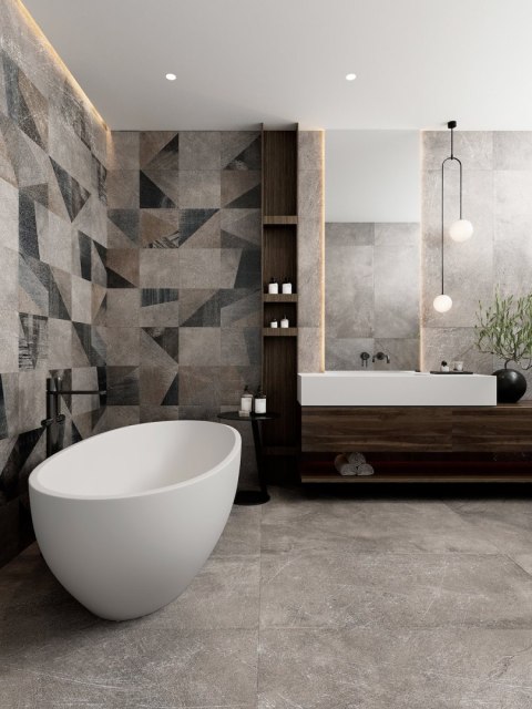 Ferro Geo Mat GRS.993B.M 120x60 - Ścienno - podłogowa - Mat z Carvingiem