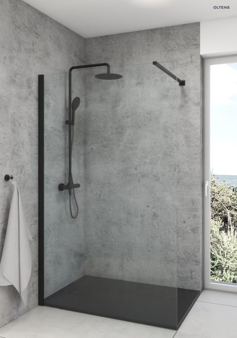 Bergytan Oltens Bergytan brodzik 140x70 cm prostokątny RockSurface czarny mat 15105300 Bergytan Oltens Bergytan brodzik 140x70 cm prostokątny RockSurface czarny mat 15105300