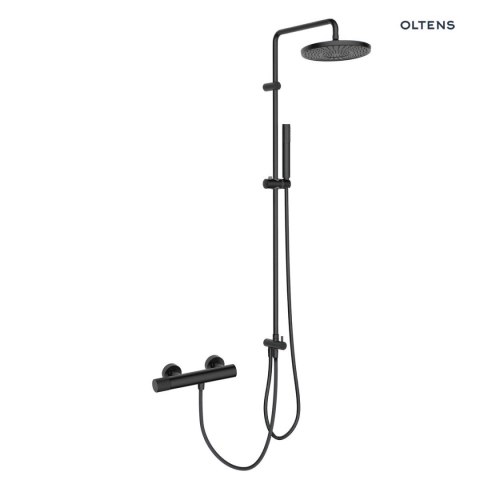 Hamnes Oltens Hamnes zestaw prysznicowy z baterią prysznicową ścienną czarny mat 36051300 Hamnes Oltens Hamnes zestaw prysznicowy z baterią prysznicową ścienną czarny mat 36051300