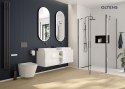 Langan Oltens Langan 60 uniwersalny 2w1 odpływ prysznicowy liniowy 60 cm z kołnierzem czarny mat 30005300