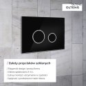 Lule Oltens Lule przycisk spłukujący do WC szklany czarny/chrom/czarny 57201300