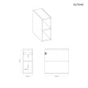 Vernal Oltens Vernal szafka 20 cm wisząca czarny mat 60021300