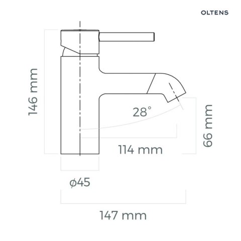 Molle Oltens Molle bateria umywalkowa stojąca nikiel 32200910 Molle Oltens Molle bateria umywalkowa stojąca nikiel 32200910