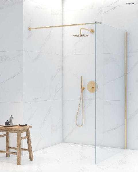 Molle Oltens Molle bateria wannowo-prysznicowa podtynkowa kompletna złoty połysk 34100800