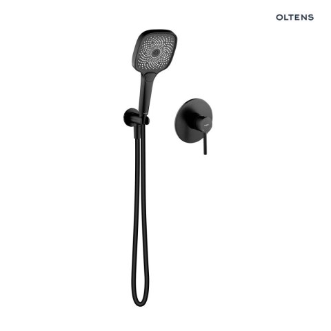 Molle Oltens Molle zestaw bateria prysznicowa podtynkowa ze słuchawką 3 funkcyjną Havis EasyClick (S) czarny mat 36031300