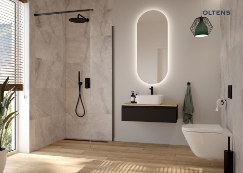 Hadsel Oltens Hadsel bateria umywalkowa stojąca wysoka czarny mat 32404300