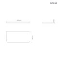 Hamnes Oltens Hamnes blat naszafkowy 100 cm czarny mat 63014300
