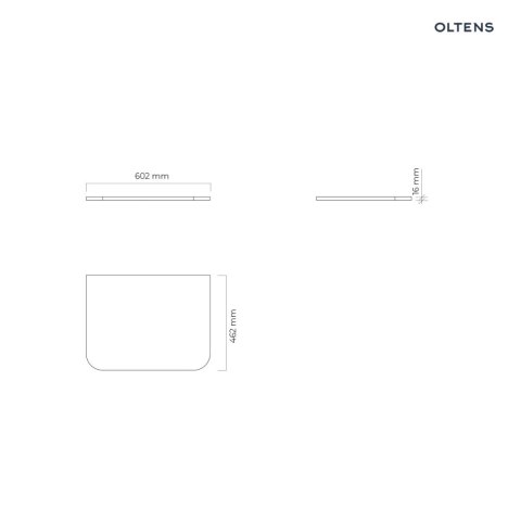 Hamnes Oltens Hamnes blat naszafkowy 60 cm biały mat 63012000 Hamnes Oltens Hamnes blat naszafkowy 60 cm biały mat 63012000