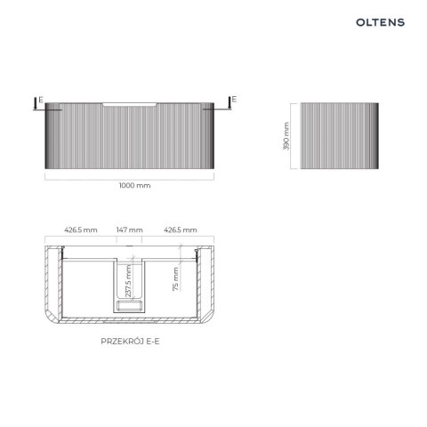 Hamnes Oltens Hamnes szafka podumywalkowa 100 cm biały mat 60024000 Hamnes Oltens Hamnes szafka podumywalkowa 100 cm biały mat 60024000