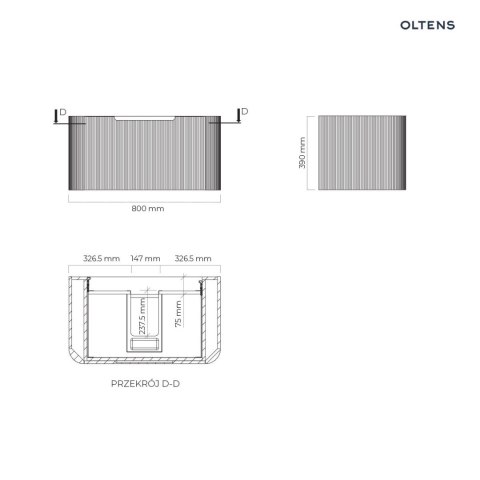 Hamnes Oltens Hamnes szafka podumywalkowa 80 cm dąb 60023060