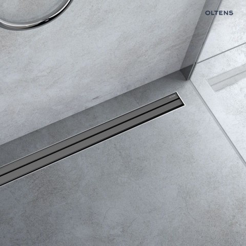 Langan Slim Oltens Langan Slim 60 maskownica odpływu prysznicowego liniowego grafit połysk/grafit szczotkowany 30017400