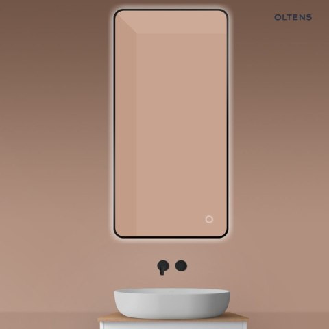 Nordlis Oltens Nordlis lustro 60x120 cm prostokątne z oświetleniem od tyłu z matą grzewczą czarny 64121300 Nordlis Oltens Nordlis lustro 60x120 cm prostokątne z oświetleniem od tyłu z matą grzewczą czarny 64121300