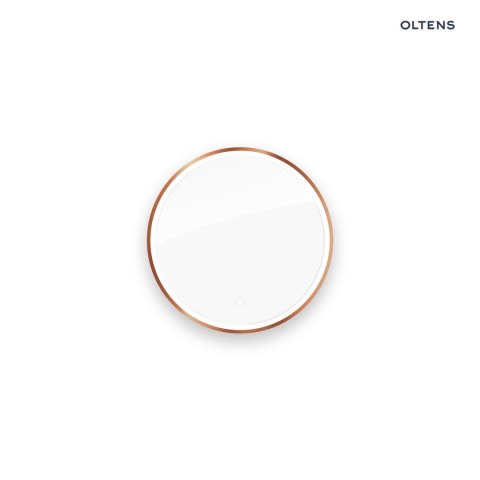 Nordlis Oltens Nordlis lustro 60 cm okrągłe z oświetleniem z przodu z matą grzewczą miedź szczotkowana 64100610 Nordlis Oltens Nordlis lustro 60 cm okrągłe z oświetleniem z przodu z matą grzewczą miedź szczotkowana 64100610