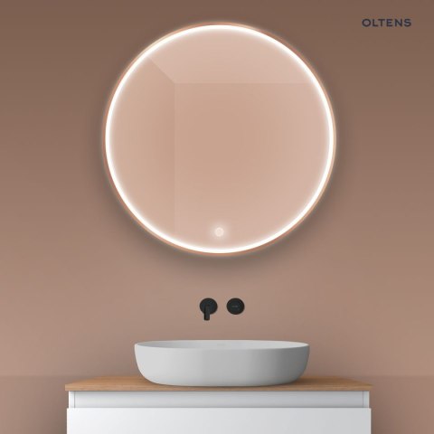 Nordlis Oltens Nordlis lustro 80 cm okrągłe z oświetleniem z przodu z matą grzewczą miedź szczotkowana 64101610 Nordlis Oltens Nordlis lustro 80 cm okrągłe z oświetleniem z przodu z matą grzewczą miedź szczotkowana 64101610