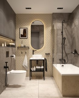 Deante Deszczownica z baterią wannową