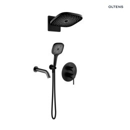Rann Oltens Rann zestaw bateria wannowo-prysznicowa podtynkowa z deszczownicą Vann (S) i słuchawką 3 funkcyjną Havis EasyClick (S) cz
