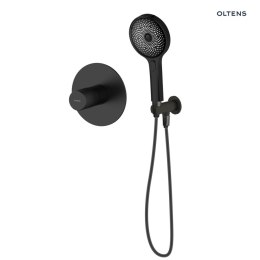Hamnes Oltens Hamnes zestaw bateria prysznicowa podtynkowa ze słuchawką 3 funkcyjną Havis EasyClick czarny mat 36033300