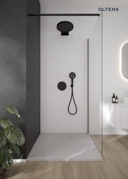 Vann Oltens Vann Krafta deszczownica prysznicowa z ramieniem czarny mat 36039300