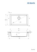 Deante Zlewozmywak granitowy 1-komorowy podwieszany