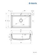 Deante Zlewozmywak granitowy 1-komorowy