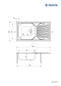 Deante Zlewozmywak stalowy 1-komorowy z ociekaczem