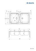 Deante Zlewozmywak stalowy 2-komorowy