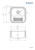 Deante Zlewozmywak gospodarczy 1-komorowy - wpuszczany lub mocowany do ściany