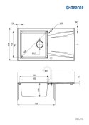 Deante Zlewozmywak granitowo-stalowy 1-komorowy z ociekaczem