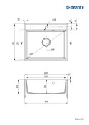 Deante Zlewozmywak granitowy 1-komorowy