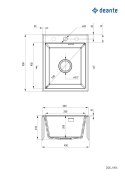 Deante Zlewozmywak granitowy 1-komorowy