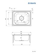 Deante Zlewozmywak stalowy 1-komorowy