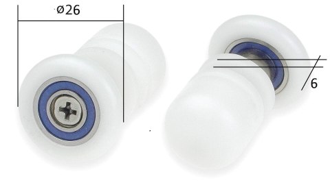 Deante Rolki pojedyncze do szyb 6 mm Deante Rolki pojedyncze do szyb 6 mm