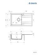 Deante Zlewozmywak granitowy 1-komorowy z ociekaczem