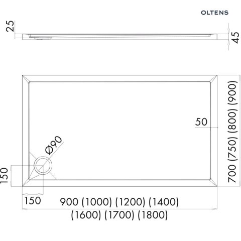 Superior Oltens Superior brodzik 120x80 cm prostokątny akrylowy biały 15003000 Superior Oltens Superior brodzik 120x80 cm prostokątny akrylowy biały 15003000