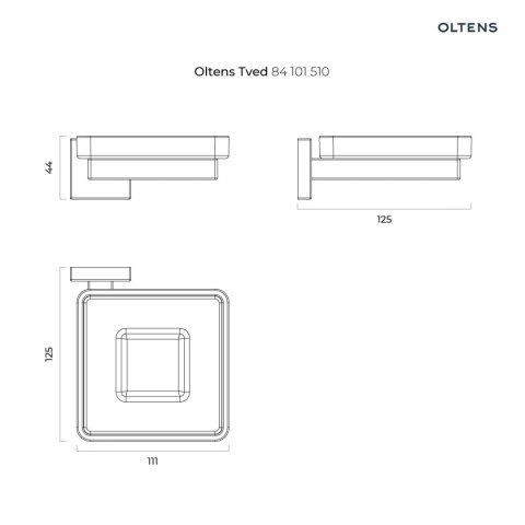Tved Oltens Tved mydelniczka z uchwytem szkło szronione/chrom 84101510 Tved Oltens Tved mydelniczka z uchwytem szkło szronione/chrom 84101510