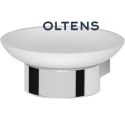 Vernal Oltens Vernal mydelniczka z uchwytem biała ceramika/chrom 84102000