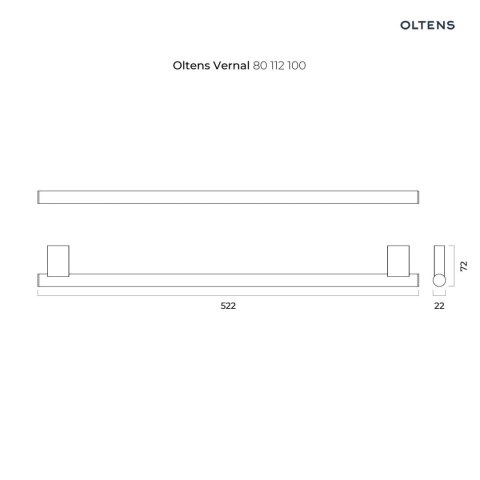 Vernal Oltens Vernal wieszak na ręcznik 45 cm pojedynczy chrom 80112100 Vernal Oltens Vernal wieszak na ręcznik 45 cm pojedynczy chrom 80112100