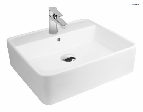 Duve Oltens Duve umywalka 50,5x46 cm nablatowa prostokątna SmartClean biała 41811000 Duve Oltens Duve umywalka 50,5x46 cm nablatowa prostokątna SmartClean biała 41811000