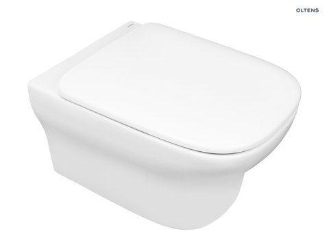 Gulfoss Zestaw Oltens Gulfoss miska WC wisząca PureRim z powłoką SmartClean z deską wolnoopadającą Slim 42509000 Gulfoss Zestaw Oltens Gulfoss miska WC wisząca PureRim z powłoką SmartClean z deską wolnoopadającą Slim 42509000