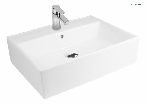 Hyls Oltens Hyls umywalka 58,5x44 cm nablatowa prostokątna z powłoką SmartClean biała 41810000 Hyls Oltens Hyls umywalka 58,5x44 cm nablatowa prostokątna z powłoką SmartClean biała 41810000