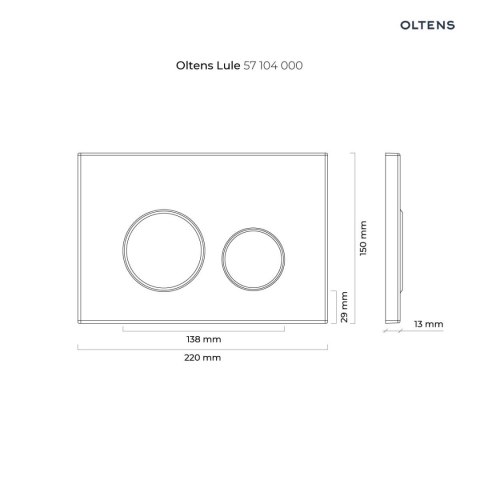 Lule Oltens Lule przycisk spłukujący do WC biały/chrom/biały 57104000 Lule Oltens Lule przycisk spłukujący do WC biały/chrom/biały 57104000