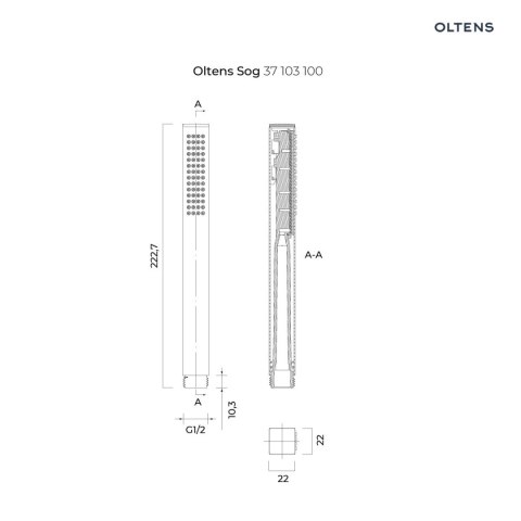 Sog Oltens Sog Alling 60 zestaw prysznicowy z mydelniczką chrom 36007100 Sog Oltens Sog Alling 60 zestaw prysznicowy z mydelniczką chrom 36007100