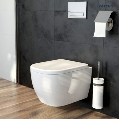 Vernal Zestaw Oltens Vernal miska WC wisząca PureRim z powłoką SmartClean z deską wolnoopadającą Slim 42507000 Vernal Zestaw Oltens Vernal miska WC wisząca PureRim z powłoką SmartClean z deską wolnoopadającą Slim 42507000