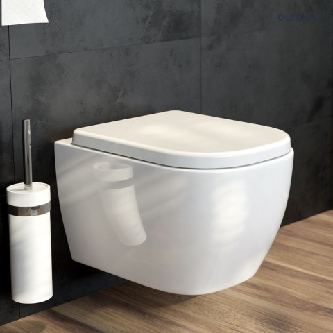 Vernal Zestaw Oltens Vernal miska WC wisząca PureRim z powłoką SmartClean z deską wolnoopadającą Slim 42507000 Vernal Zestaw Oltens Vernal miska WC wisząca PureRim z powłoką SmartClean z deską wolnoopadającą Slim 42507000