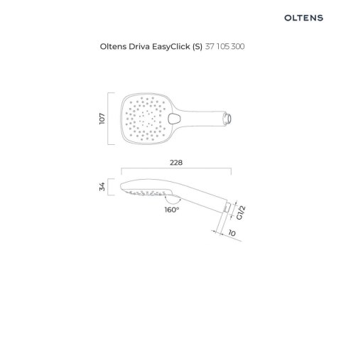 Driva EasyClick Oltens Driva EasyClick (S) Gide zestaw prysznicowy czarny mat 36008300 Driva EasyClick Oltens Driva EasyClick (S) Gide zestaw prysznicowy czarny mat 36008300