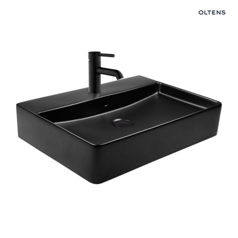 Duve Oltens Duve umywalka 59x43,5 cm nablatowa prostokątna z powłoką SmartClean czarny mat 41800300 Duve Oltens Duve umywalka 59x43,5 cm nablatowa prostokątna z powłoką SmartClean czarny mat 41800300